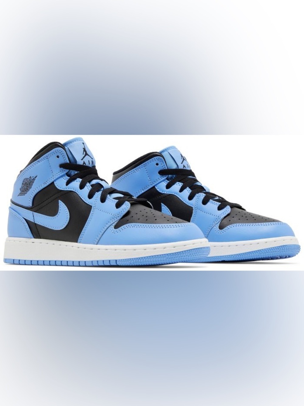 Rare Authentic Nike Air Jordan 1 Sneakers With Air Jordan Wings Logo And Swoosh